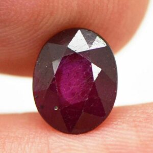 Oval Cut Red Ruby Gemstone