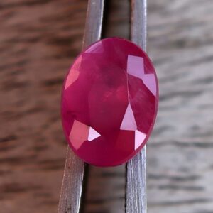 Oval Cut Red Ruby Gemstone