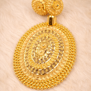 Traditional Round Gold Pendant Set – 11 Gram
