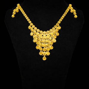 Traditional Tear Drop Gold Necklace Set