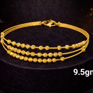 Three Layer Beaded Gold Bracelet