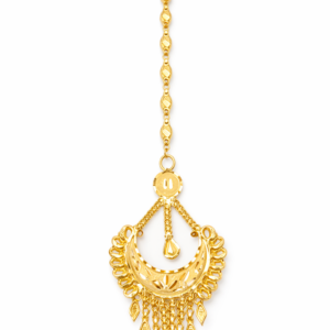 Traditional Crescent Design Gold Mang Tika
