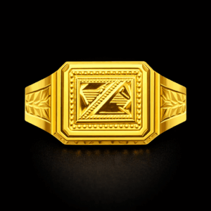 Square Gold Ring for Men – Simple Design