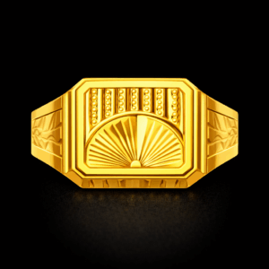 Sun Design Gold Ring for Men