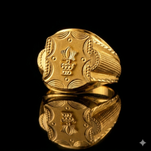 Regal Heraldic Shield Signet Ring